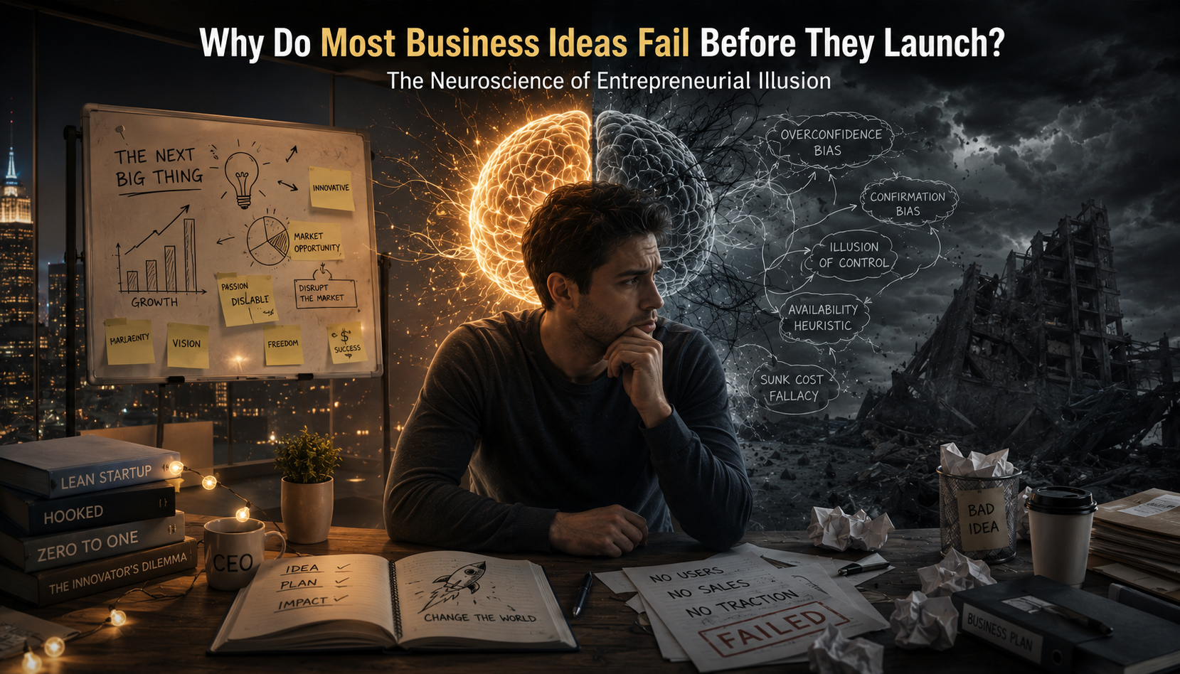 Why Do Most Business Ideas Fail Before They Launch? The Neuroscience of Entrepreneurial Illusion