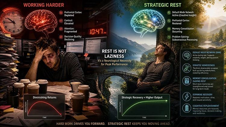 Why Working Harder Makes You Less Productive (The Neuroscience of Strategic Rest)